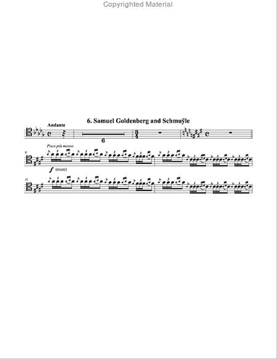 Pictures At An Exhibition for Trombone and Piano Piano Accompaniment scores gallery preview page 5