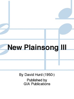 Book cover for New Plainsong III