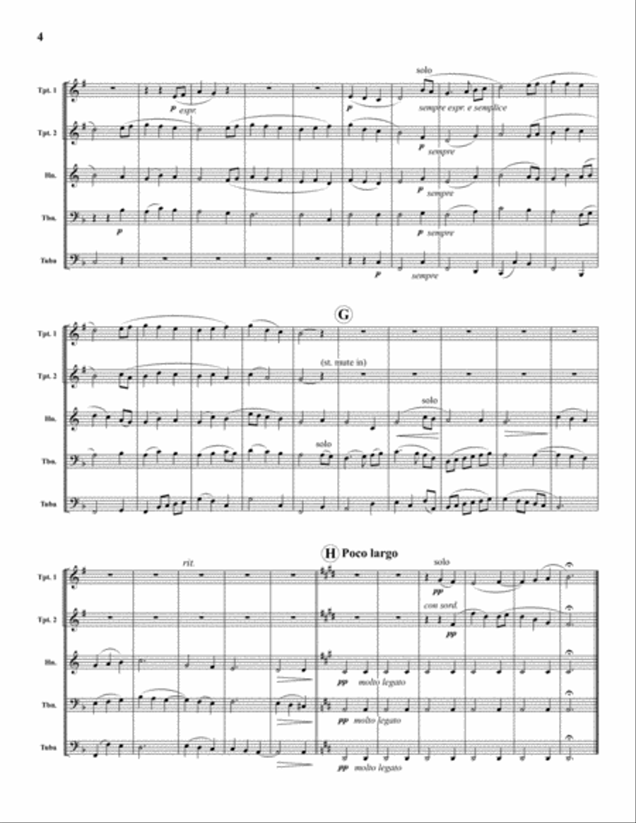 Carols for Brass, Set 1 Brass Quintet scores gallery preview page 4