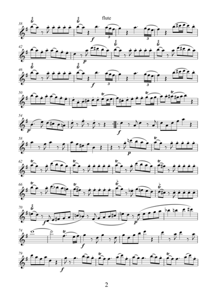 Eine Kleine Nachtmusik by Wolfgang Amadeus Mozart, transcription for wind quartet
