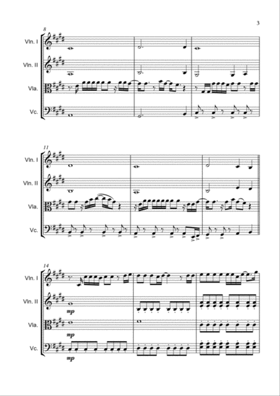 Always String Quartet scores gallery preview page 5