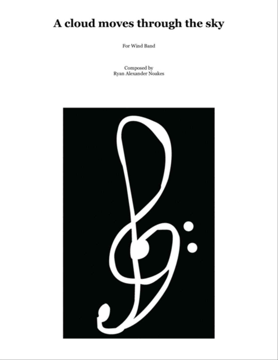 A cloud moves through the sky Concert Band scores gallery preview page 1