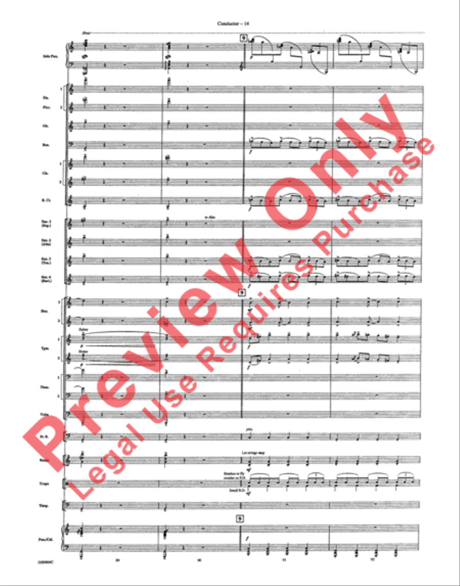 Rhapsody in Blue (Setting for Piano and Wind Ensemble) Concert Band scores gallery preview page 21
