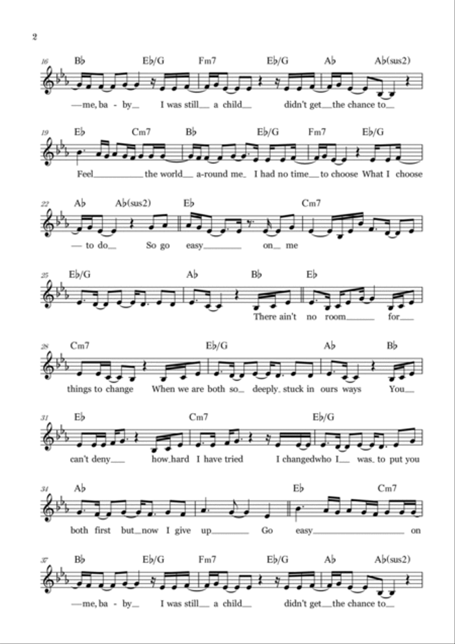 Easy On Me Piano scores gallery preview page 2