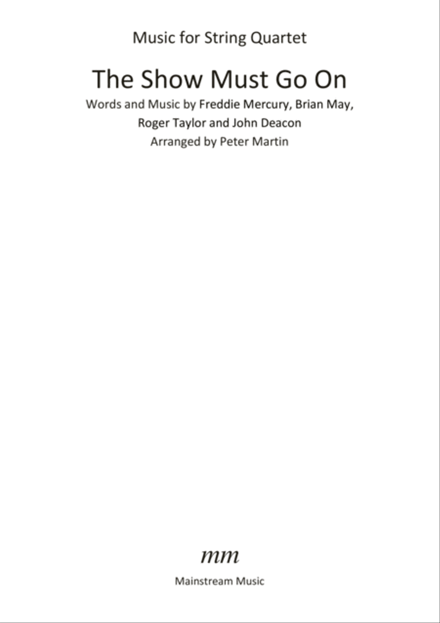 The Show Must Go On String Quartet scores gallery preview page 2