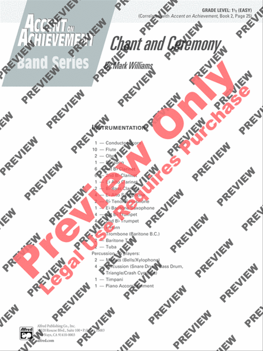 Chant and Ceremony Concert Band scores gallery preview page 2