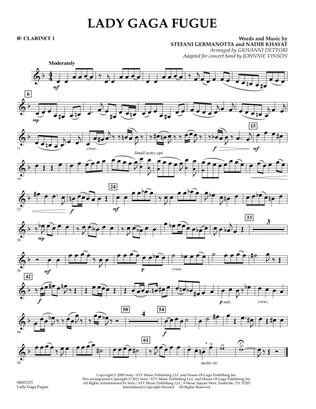 Lady Gaga Fugue - Bb Clarinet 1