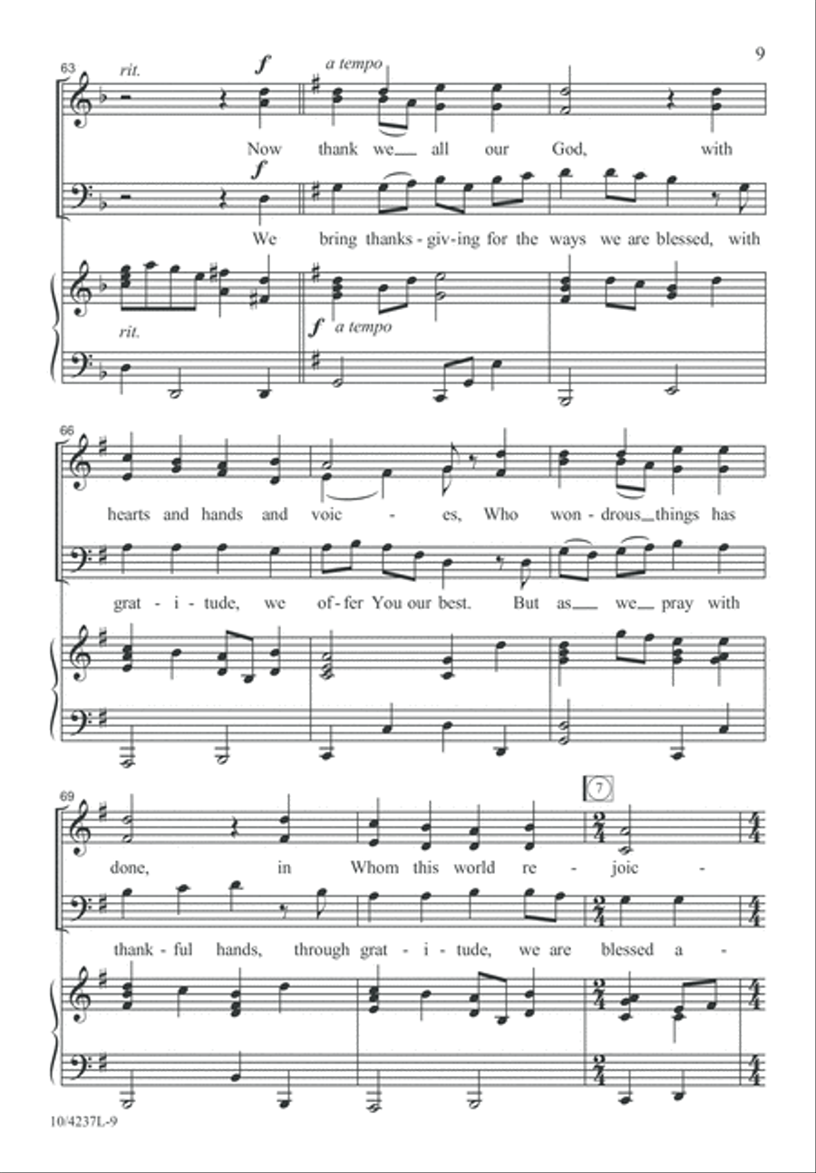 We Bring Thanksgiving We Bring Thanksgiving 4-Part scores gallery preview page 10