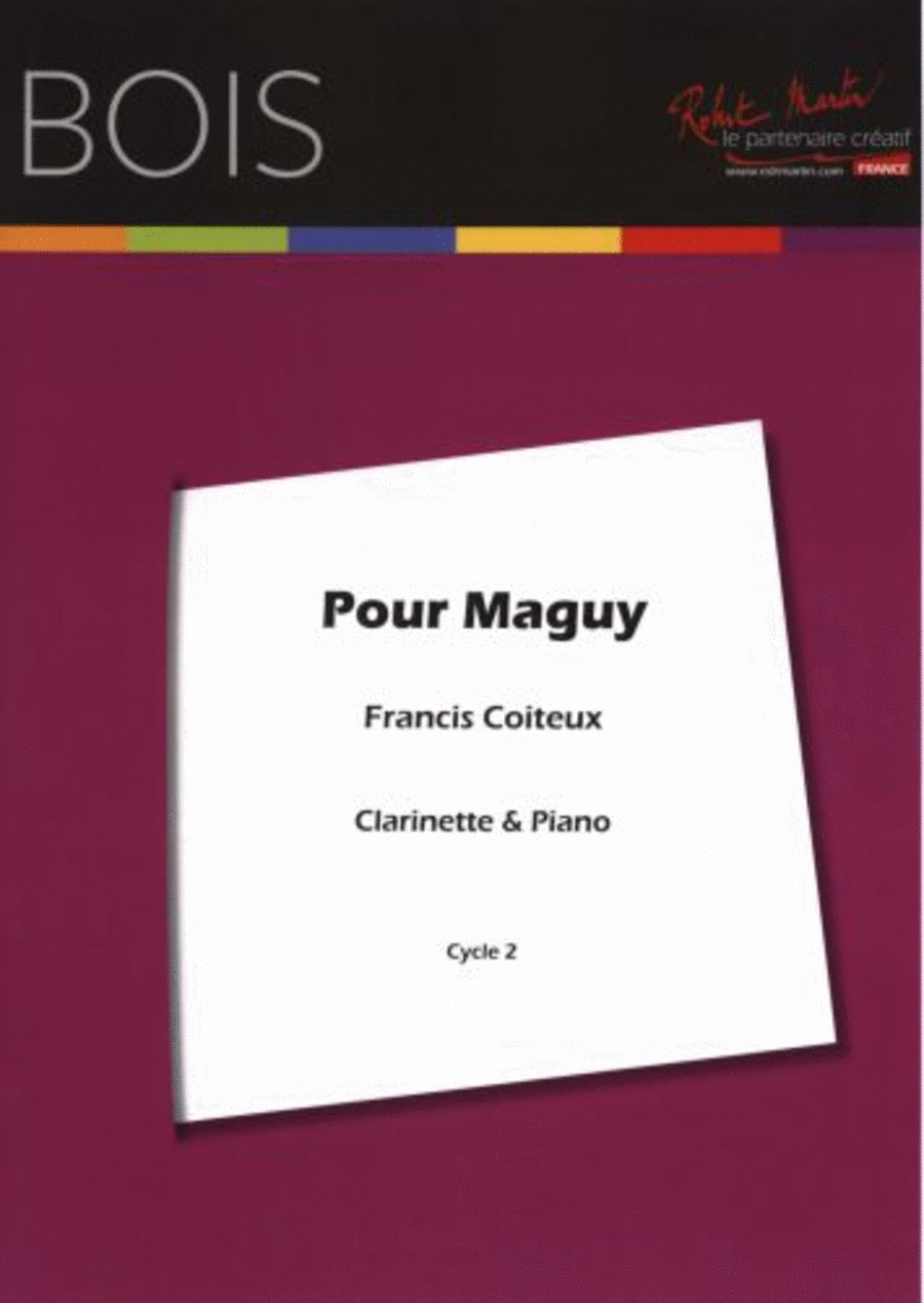 Pour Maguy Clarinet Solo scores gallery preview page 1