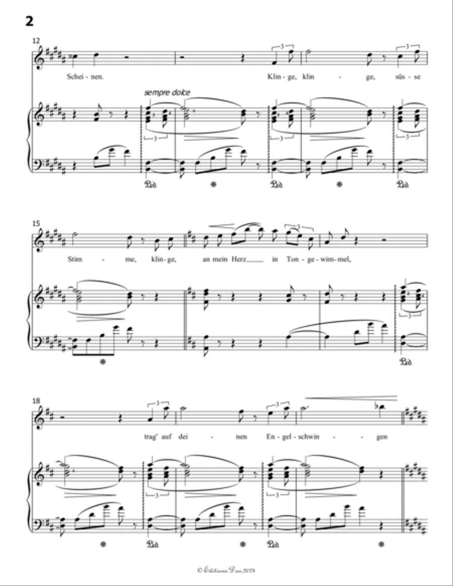 Schwebe, schwebe, blaues auge, by Liszt, S.305, in B Major Voice scores gallery preview page 4