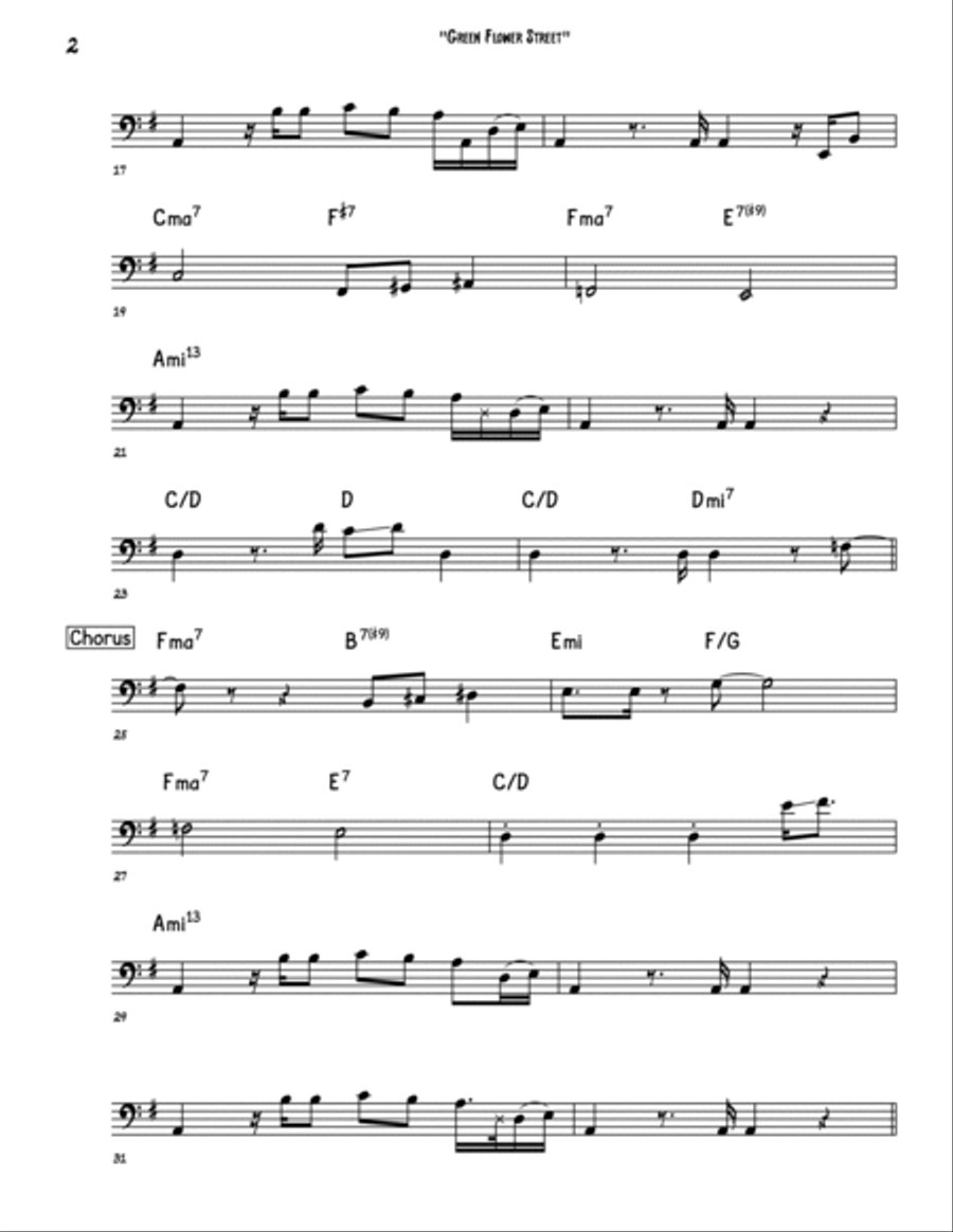 Green Flower Street Green Flower Street Bass Guitar scores gallery preview page 2