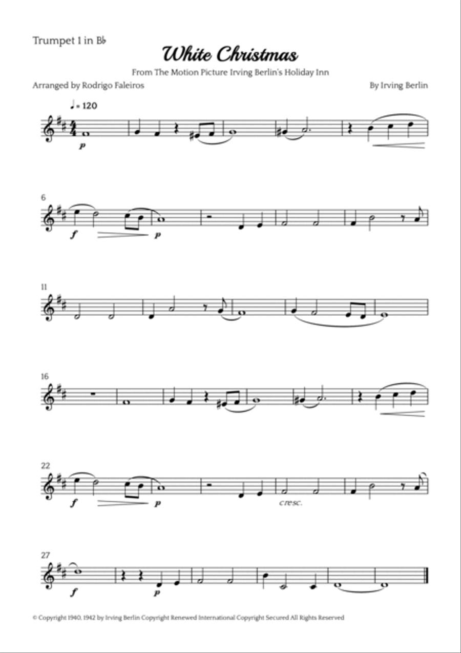 White Christmas Brass Quartet scores gallery preview page 4