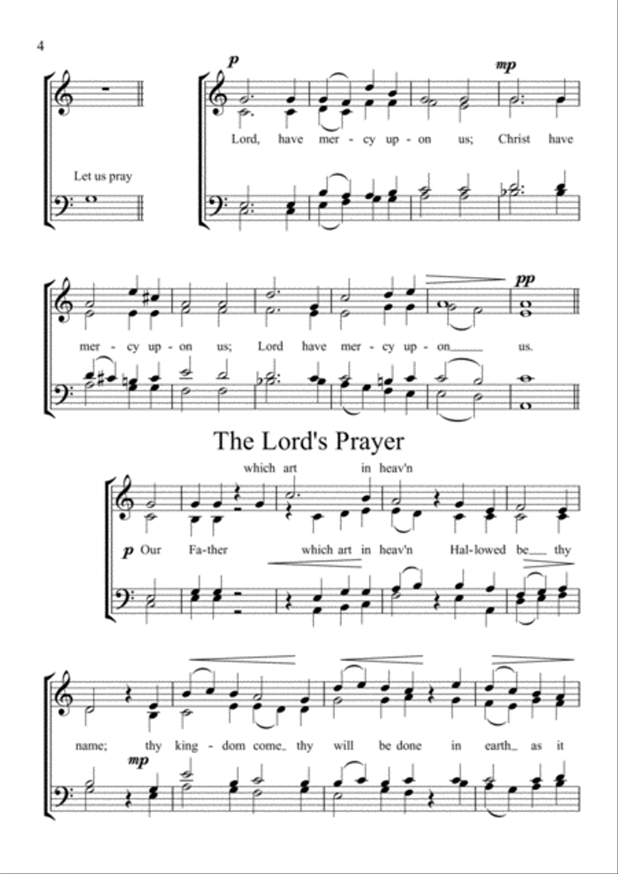 Versicles and Responses at Morning and Evening Prayer 4-Part scores gallery preview page 4