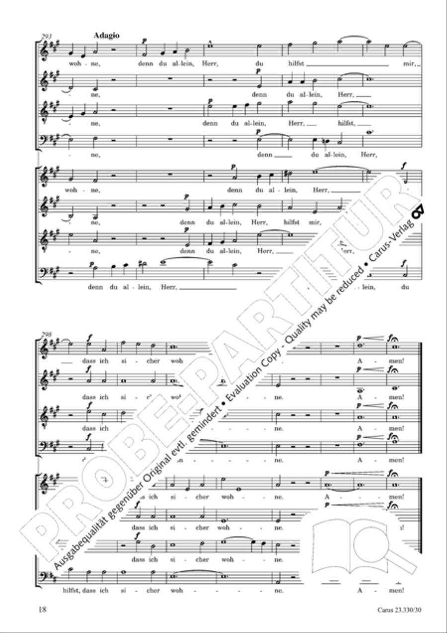 Even in the midst of life (Mitten wir im Leben sind) 4-Part scores gallery preview page 19