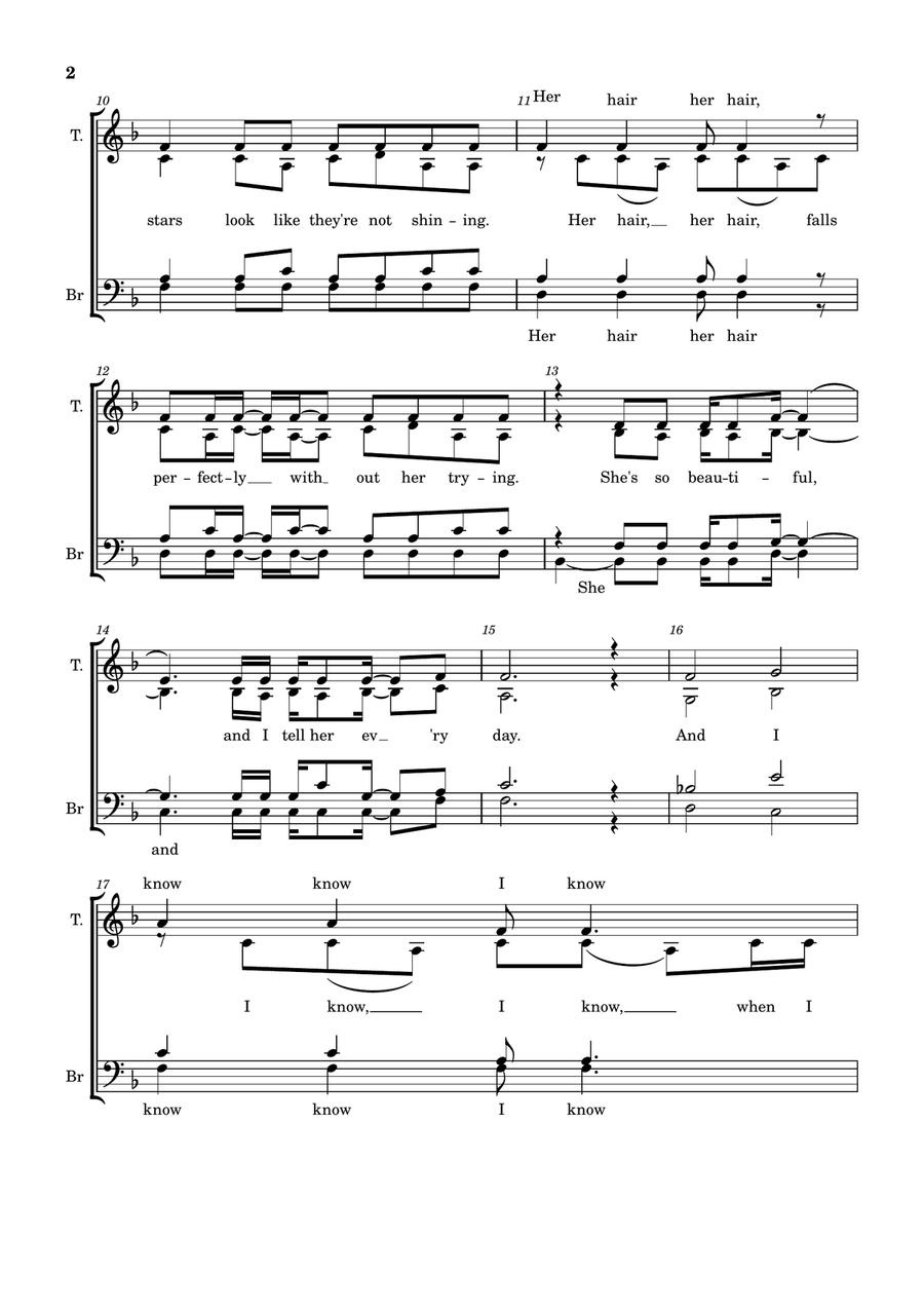Just The Way You Are A Cappella scores gallery preview page 2