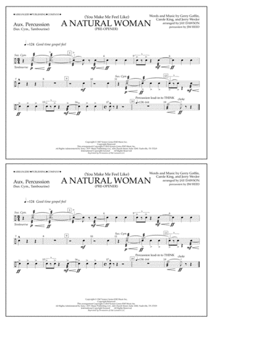 (You Make Me Feel Like) A Natural Woman (Pre-Opener) (arr. Jay Dawson) - Aux. Percussion