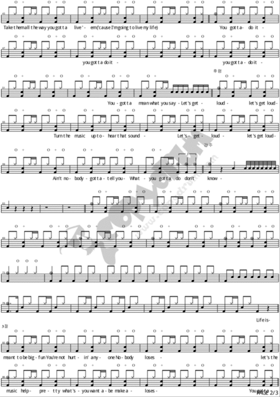 Let's Get Loud Let's Get Loud Drum Set scores gallery preview page 2