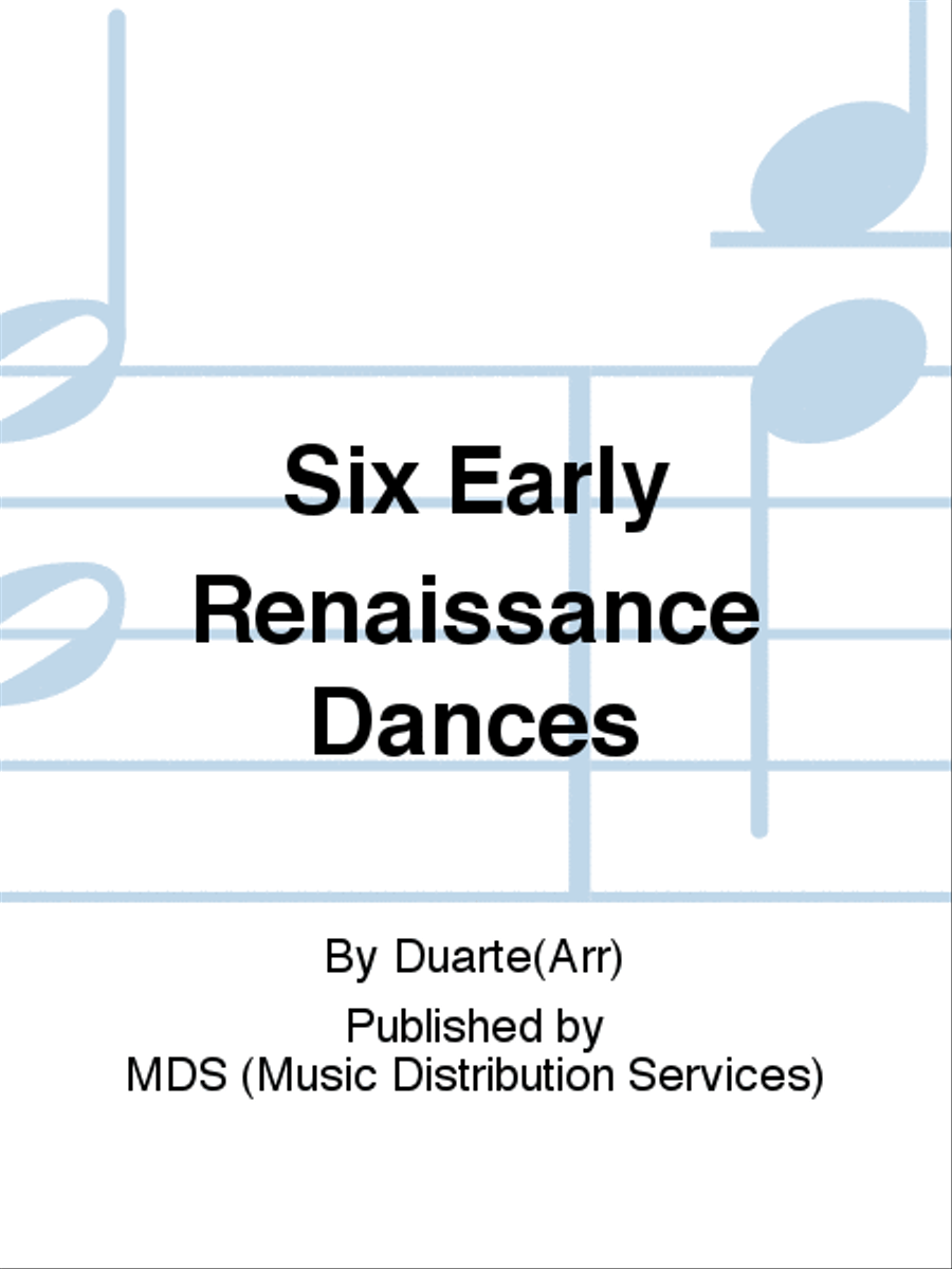 SIX EARLY RENAISSANCE DANCES School and Community scores gallery preview page 1
