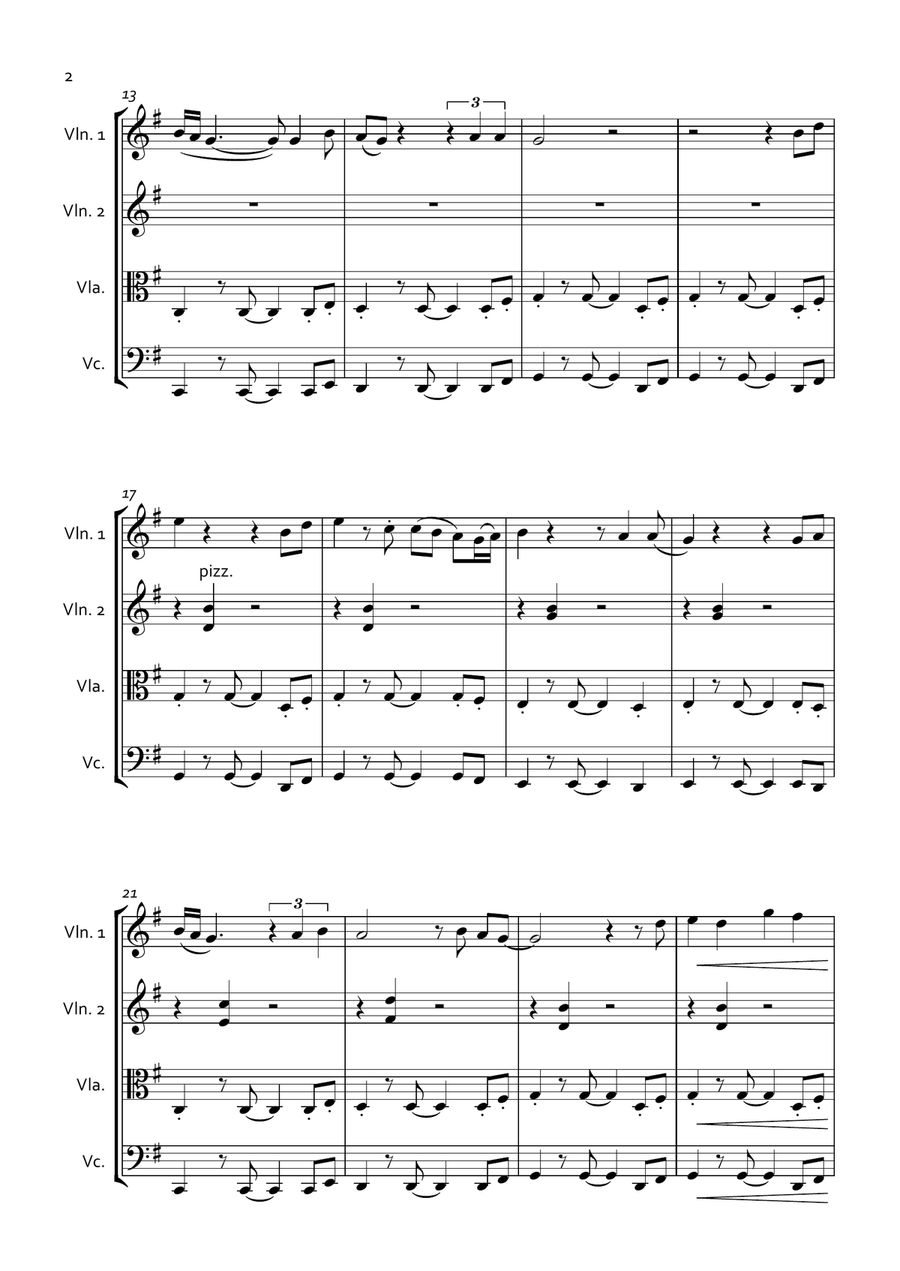 Stand By Me String Quartet scores gallery preview page 2