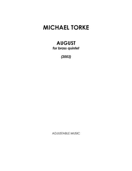 August (score and parts)