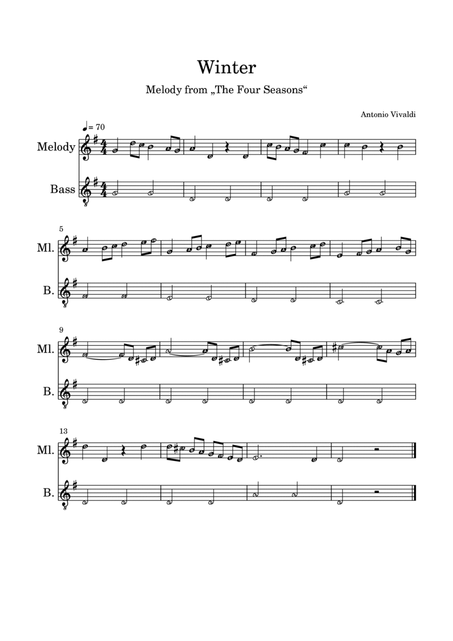 Winter Glockenspiel scores gallery preview page 1