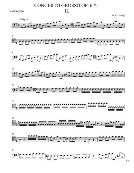 Concerto Grosso Op. 6 #1 Movement II