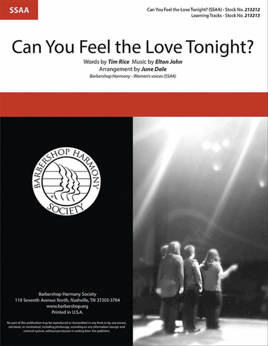 Can You Feel the Love Tonight? SSAA scores gallery preview page 1