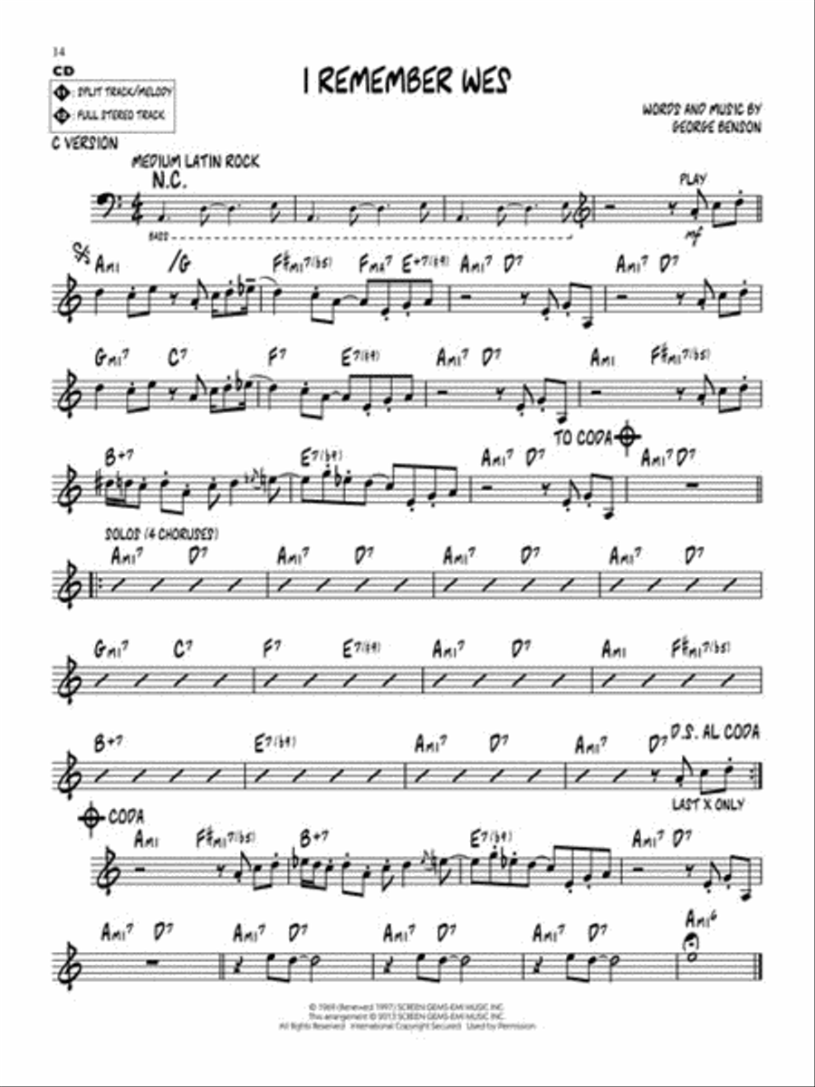 George Benson George Benson C Instrument scores gallery preview page 6