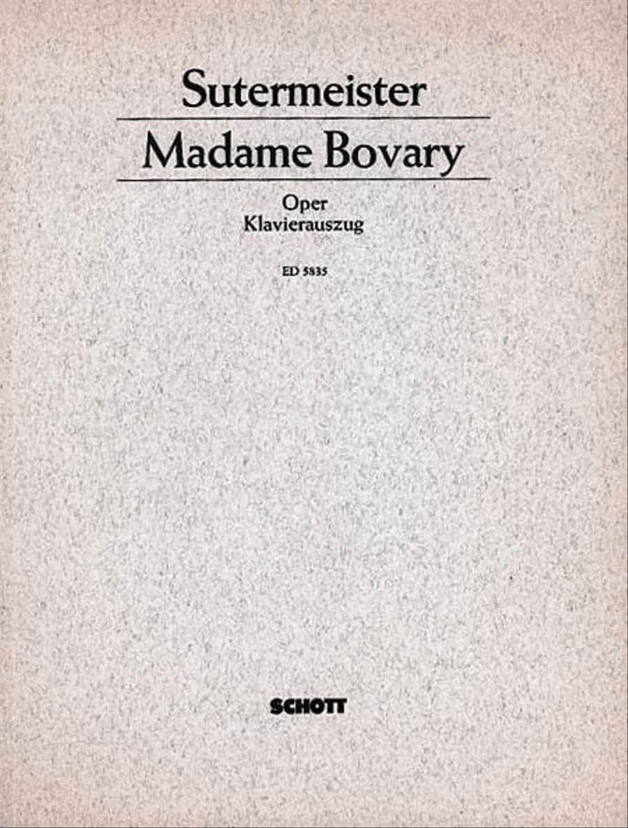 Madame Bovary Vocal Score Voice scores gallery preview page 1