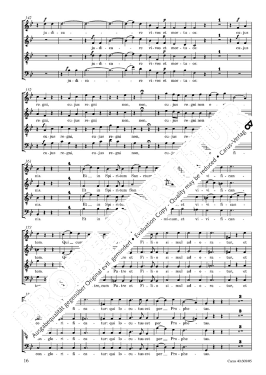 Missa Sancti Bernardi von Offida in B 4-Part scores gallery preview page 17