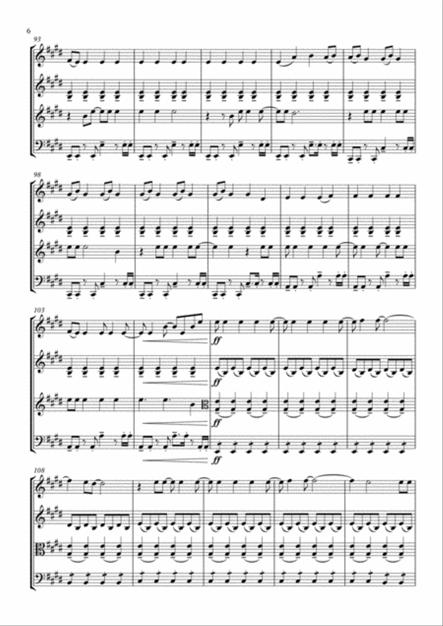 Backroads String Quartet scores gallery preview page 6