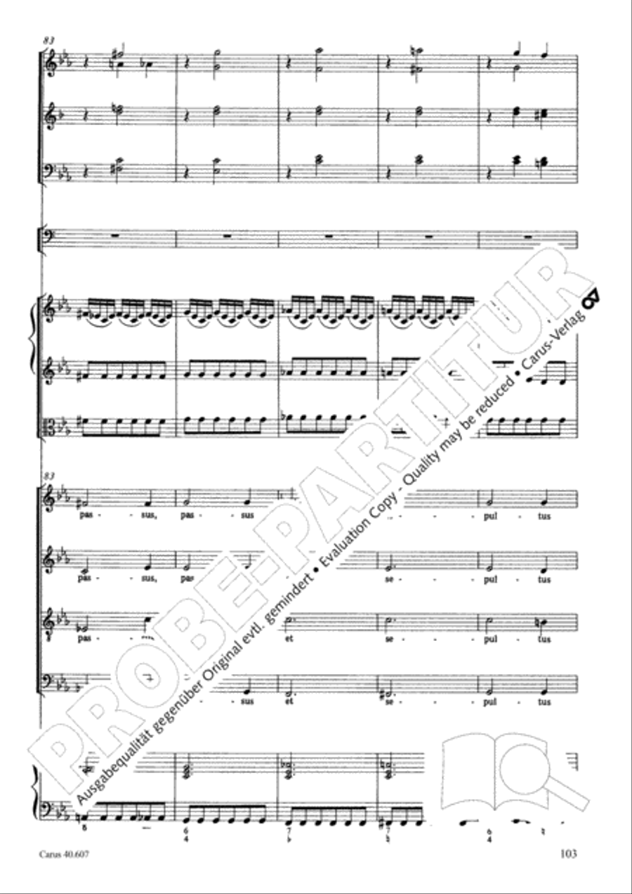 Mass in time of war (Missa in tempore belli) 4-Part scores gallery preview page 113
