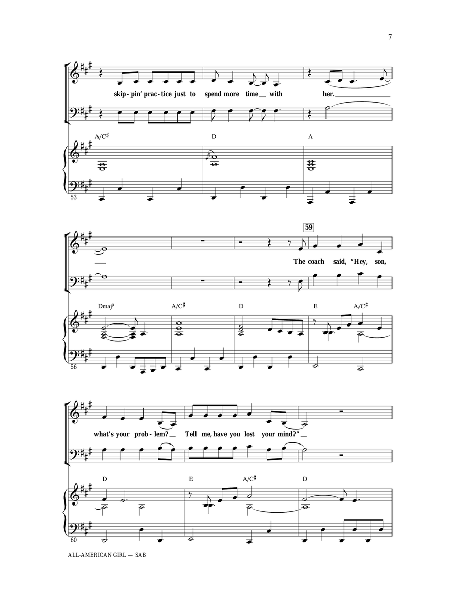All-American Girl 3-Part scores gallery preview page 6
