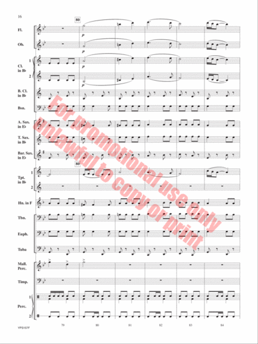 The Red Cape Concert Band scores gallery preview page 17