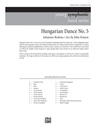 Book cover for Hungarian Dance No. 5: Score