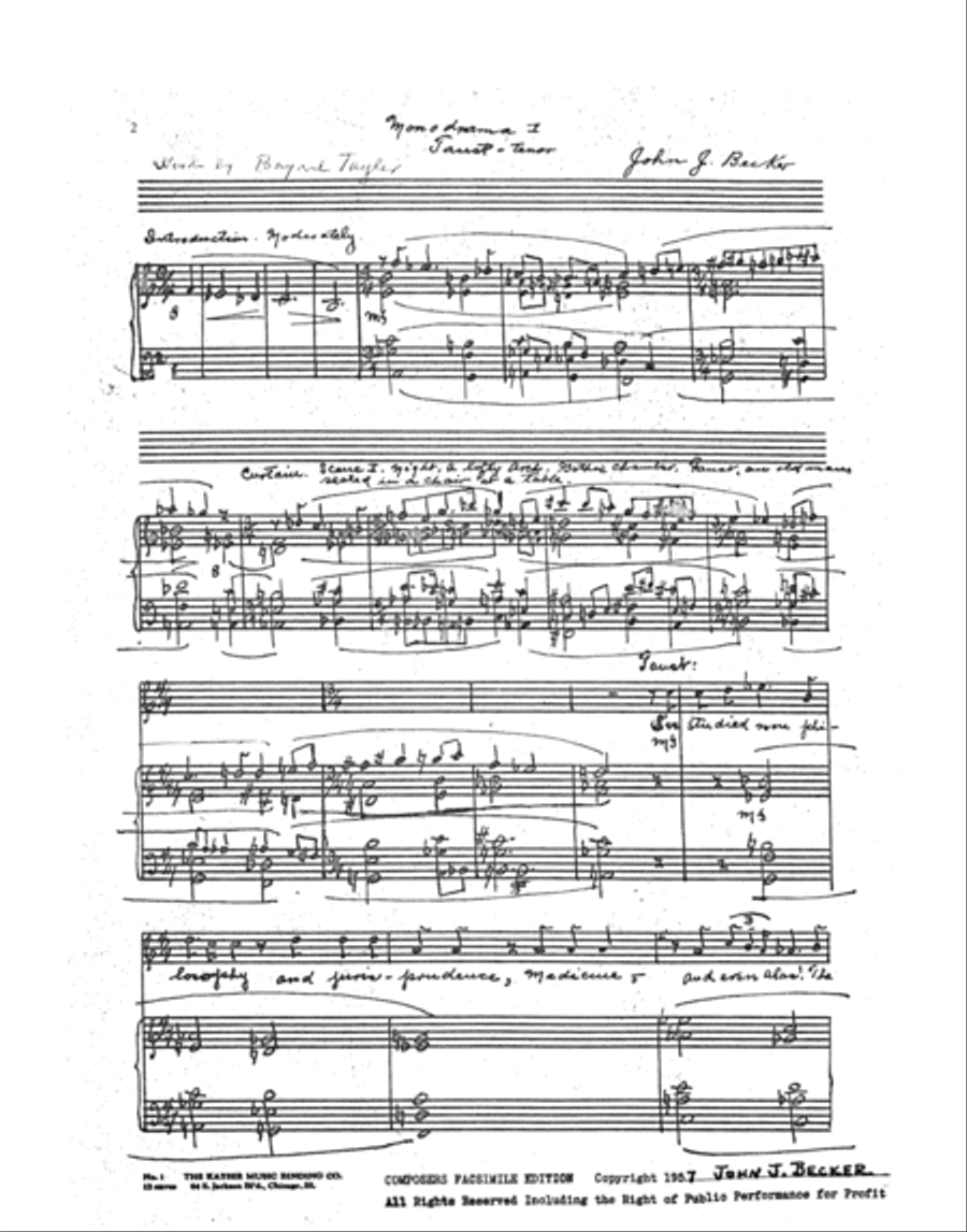 [Becker] Monodrama 1 Voice Solo scores gallery preview page 4