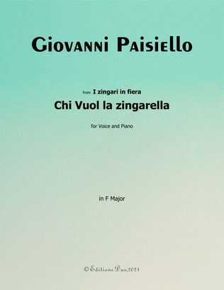 Book cover for Chi Vuol la zingarella, by Paisiello, in F Major