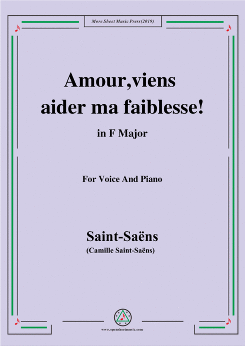 Saint-Saëns-Amour,viens aider ma faiblesse,from 'Samson et Dalila',in F Major,for Voice and Piano image number null