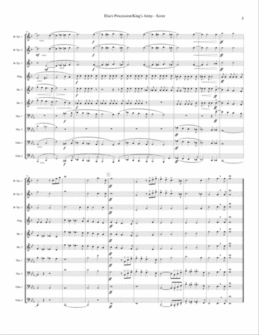Scenes from Lohengrin: Elsa's Procession to the Cathedral and King's Army Assembles Brass Ensemble scores gallery preview page 6