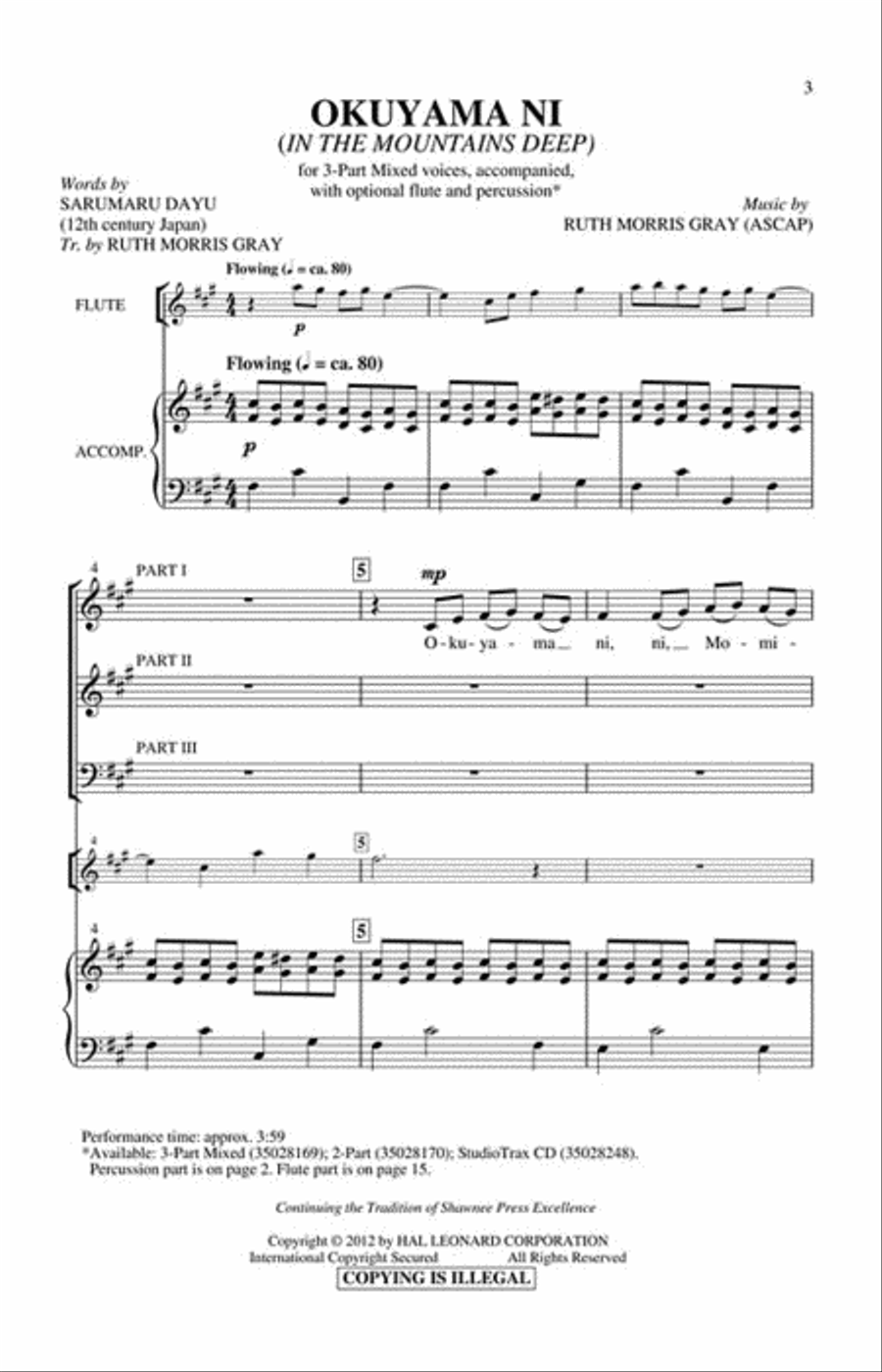 Okuyama Ni Okuyama Ni 3-Part scores gallery preview page 2