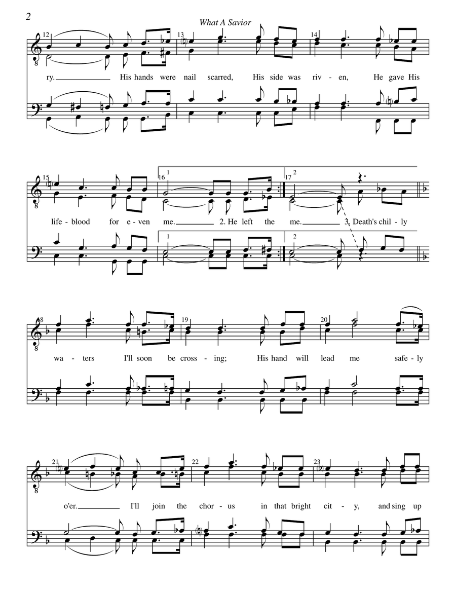 Oh What A Savior Oh What A Savior TTBB scores gallery preview page 2