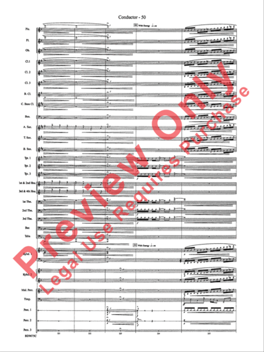 Twelve Seconds to the Moon Concert Band scores gallery preview page 53