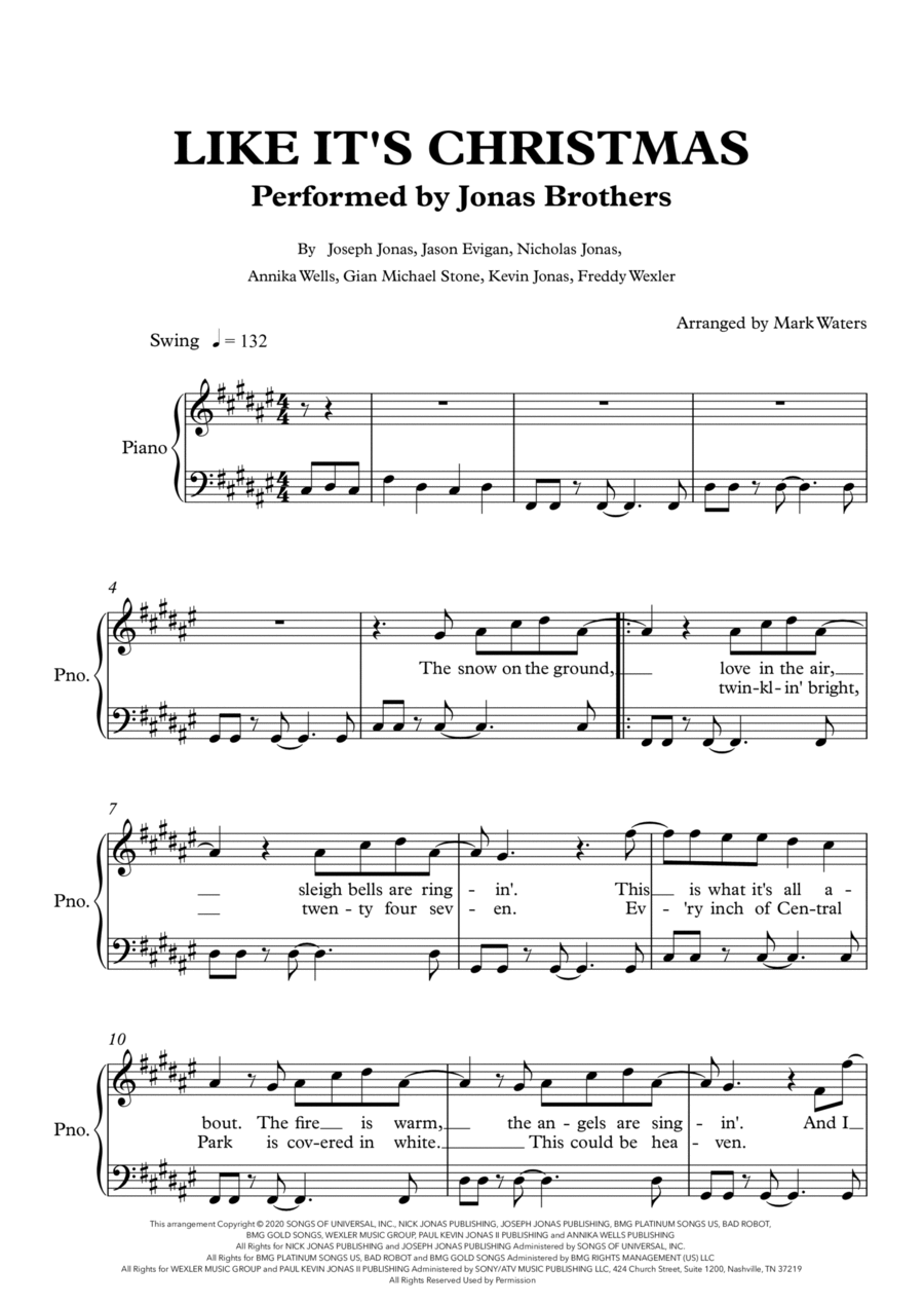 Like It's Christmas Voice scores gallery preview page 1