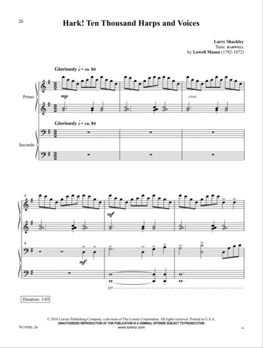 Praises and Prayers Piano Duet scores gallery preview page 18