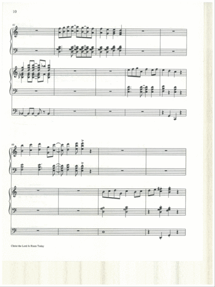 Christ the Lord Is Risen Today 4-Part scores gallery preview page 11