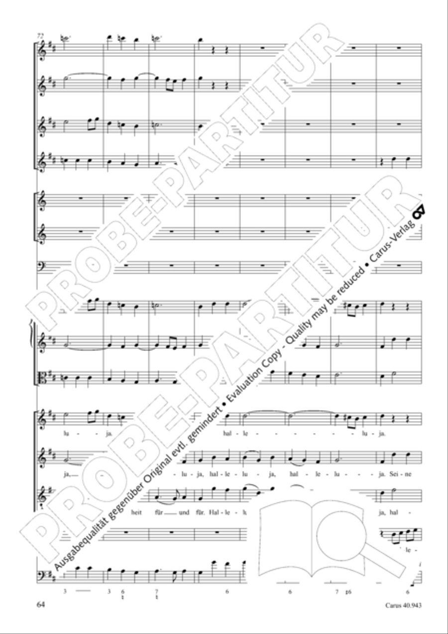 Shout to the Lord, all the earth (Jauchzet dem Herrn, alle Welt) 4-Part scores gallery preview page 71