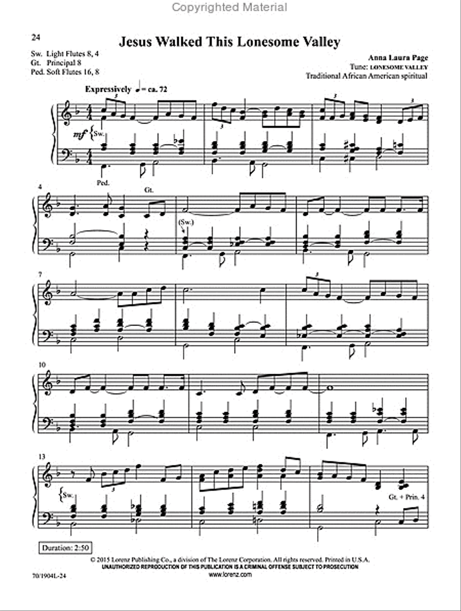 And Through Eternity I’ll Sing On Organ Solo scores gallery preview page 14