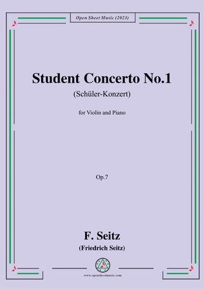 Book cover for F. Seitz-Student Concerto No.1,Op.7