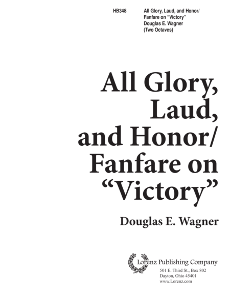 All Glory, Laud and Honor/Fanfare on Victory