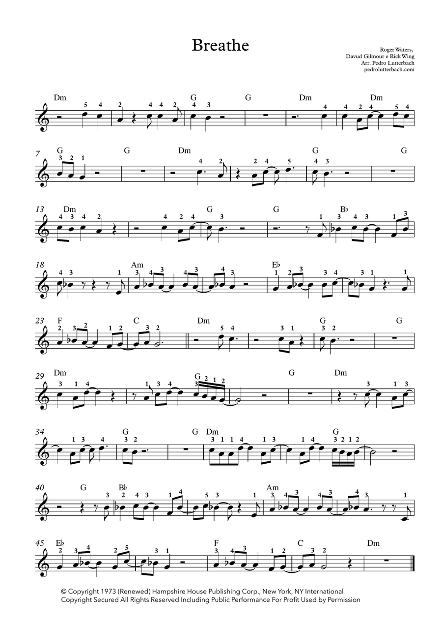 Breathe Easy Piano scores gallery preview page 1